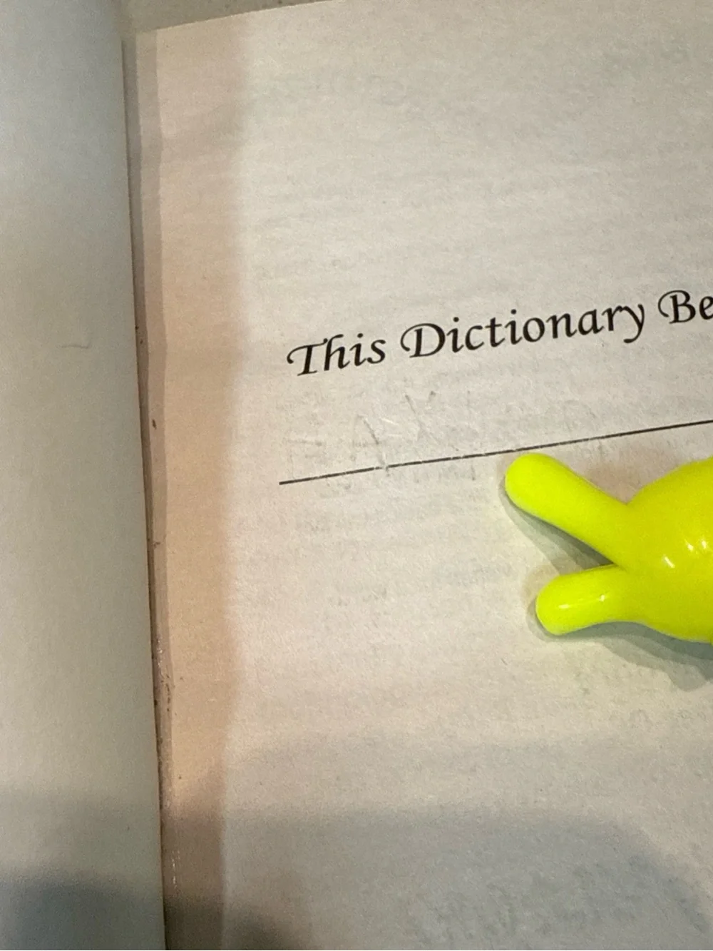 A student’s dictionary